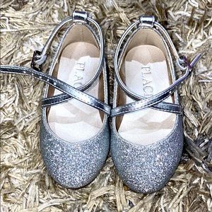 Silver Glittery Toddler Shoes